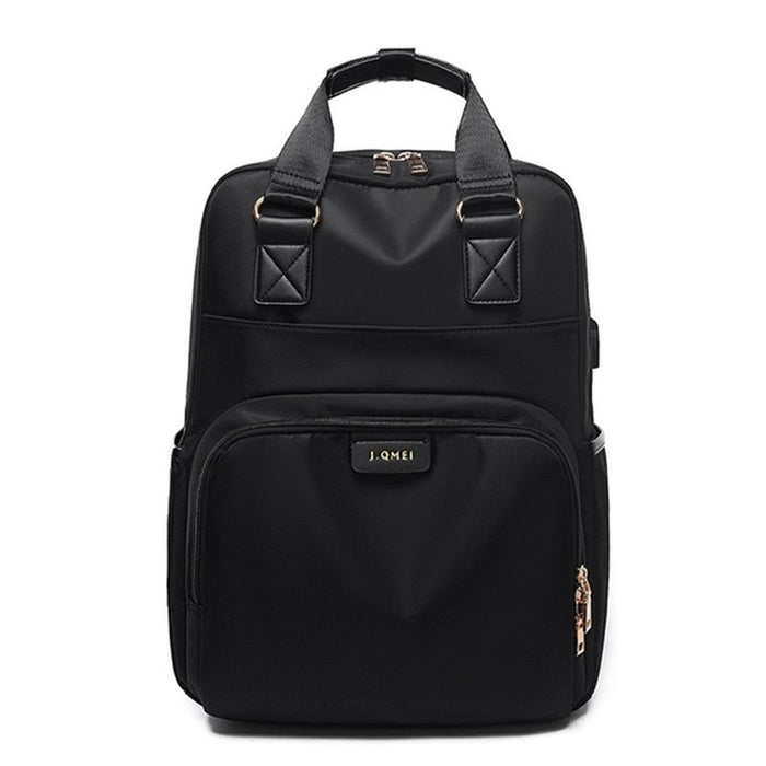 Laptopväska Canvas - Multifunktionell ryggsäck Handväska & Campus Schoolbag - Designad för trendiga och snygga kvinnor