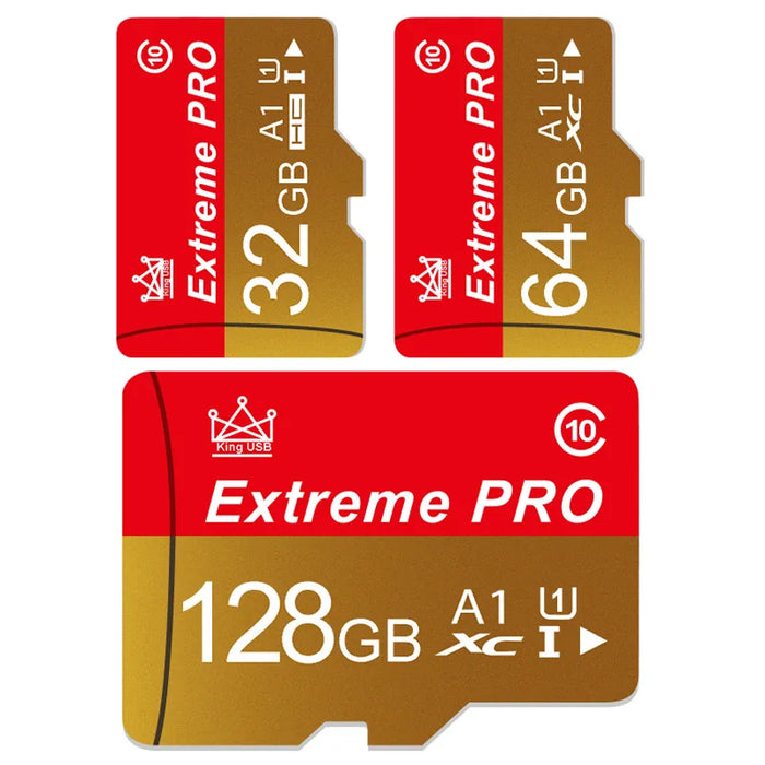 Extreme Pro - Snelle mini SD-kaart met V10 TF-kaart - Formaten tot 256 GB - Ideale flashkaart voor gebruik van telefoon, camera en drone