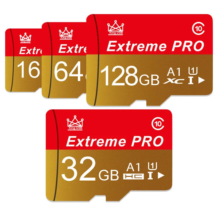 Extreme Pro - Snelle mini SD-kaart met V10 TF-kaart - Formaten tot 256 GB - Ideale flashkaart voor gebruik van telefoon, camera en drone