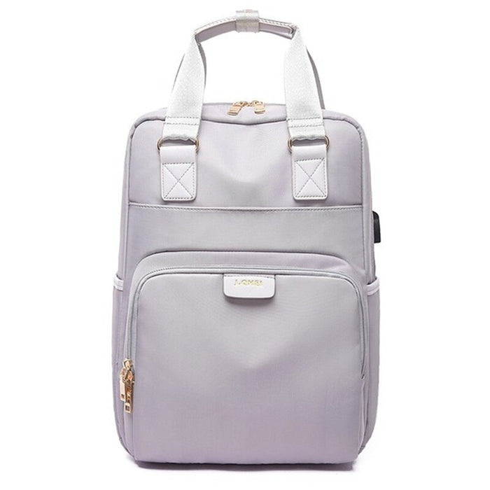 Laptopväska Canvas - Multifunktionell ryggsäck Handväska & Campus Schoolbag - Designad för trendiga och snygga kvinnor